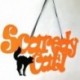 1X (Scaredy Cat lógó jel polisztirol medál Halloween otthoni udvarra party S S7B5