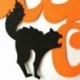 1X (Scaredy Cat lógó jel polisztirol medál Halloween otthoni udvarra party S S7B5