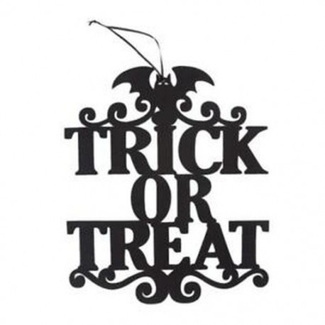 1X (Halloween lógó reklámcsípő fogás vagy élvezet, a D4B6 faldekoráció medál táblája