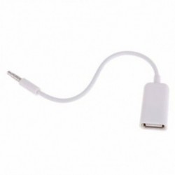 USB aljzat és AUX 3,5 mm-es dugaszoló dugasz audio konverter adapter adatkábel J1Q8