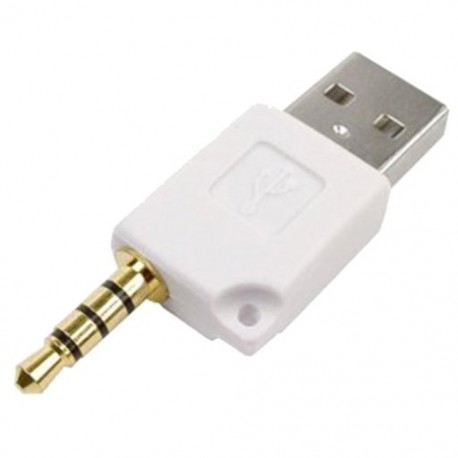1X (Fehér USB 2.0 hím - 3,5 mm-es hím adatszinkronizáló töltő adapter csatlakozója az A0C7-hez