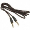 3,5 mm-es AUX audiokábel sztereo kábel audio aljzat fekete L6M5