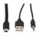 3,5 mm-es Aux USB2.0 hím Mini 5 tűs USB hordozható hangszóró audio kábel F9Q9