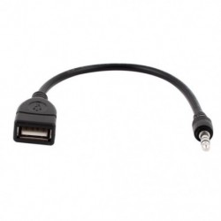 1X (USB-csatlakozó, AUX, 3,5 mm-es csatlakozó audioadat-töltő kábelhez fekete V8A9)