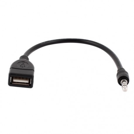 1X (USB-csatlakozó, AUX, 3,5 mm-es csatlakozó audioadat-töltő kábelhez fekete V8A9)