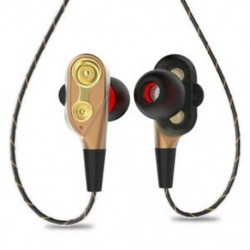 3X (3,5 mm-es hifi vezetékes fülhallgató, kétdinamikus, négymagos hangszóró, fülbe helyezhető fülhallgatók V6B5