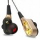3X (3,5 mm-es hifi vezetékes fülhallgató, kétdinamikus, négymagos hangszóró, fülbe helyezhető fülhallgatók V6B5