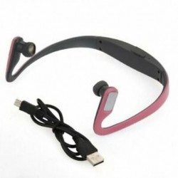 2X (Vezeték nélküli fejhallgató Sport MP3 lejátszó, FM TF kártya - Rózsaszín D8I2)