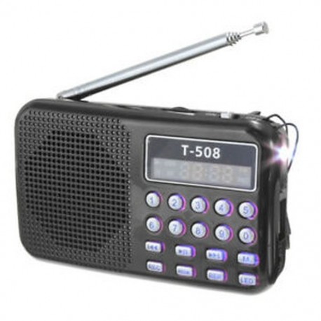 T508 Mini hordozható LED-es sztereó FM rádió MP3 zenelejátszó TF USB hangszóró N3L2