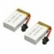 2PCS JJRC H8C-10 7,4 V 500 mAh Li-po akkumulátor a RC Quadcopter síkhoz B1A8