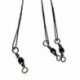 24 db / tétel Horgászcsavar Trace Wire Leader vonal Forgókerekes Spinner Shark S G7J7