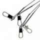 24 db / tétel Horgászcsavar Trace Wire Leader vonal Forgókerekes Spinner Shark S G7J7