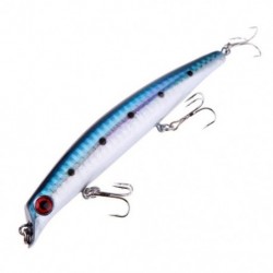 1X (3D-s szemű hajtócsali Minnow horgászat kemény csalétekkel 12cm / 15g 3-as magas kampók Di L5W5
