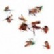 12 db Butterfly Design száraz légyhorgászcsali horog kiegészítők R2X9