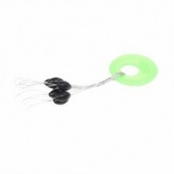 100 db Mini 6 az 1 -ben fekete műanyag ovális horgászbot 5mm x 2.5mm F4P5