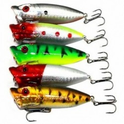 HENG JIA 5x Popper Minnow édesvízi halászati csalik