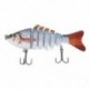 10 cm / 4 hüvelykes, 15,5 g-os bionikus, reális, kemény, több szegmensű, csali basszusgitár Walleye Ye N8C3