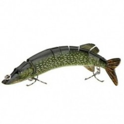1X (20 cm-es, 40 g-os élethű, többszörös illesztésű, 8-szakaszú Pike Muskie horgászcsapda E3I1