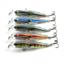 4X (Hengjia Minnow Wobbler horgászcsaló Pesca horgászfelszerelés csoportos halak CrE3D1