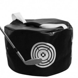Fekete - Golf Power Impact Swing vízálló gyakorló edzés Smash Hit Strike Bag T X8O2
