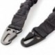 1X (kültéri Sport 2-pontos puska fegyver hevederes elasztikus bungee rögzítő kampó fekete B1Y2)