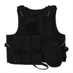 Nylon dzsekik mellény fekete MOLLE taktikai paintball Airsoft Combat V3X