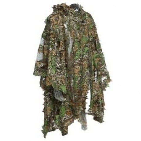 2X (Camo 3D Leaf köpeny Yowie Ghillie lélegző nyílt poncsó típusú álcázás E3I6