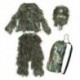 5 darabos új Ghillie ruha Camo Woodland álcázási erdei vadászat 3D W6Q9