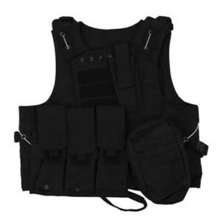 2X (mellény nylon kabát fekete MOLLE Combat Airsoft Paintball P3F7)
