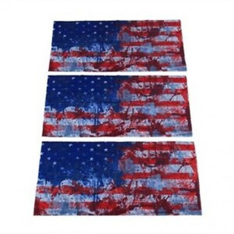 3X (Arcvédő amerikai 3PCS, amerikai zászló bandana, varrat nélküli arcmaszk, nyak A8W2