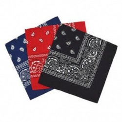 Fekete &amp  piros és sötétkék - 3 bandana Paisley férfi és nő készlet 57 x 57 cm H2G2