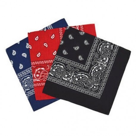 Fekete &amp  piros és sötétkék - 3 bandana Paisley férfi és nő készlet 57 x 57 cm H2G2