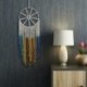 4X (Macrame falra függeszthető kézzel készített makrame gyűrű - szőtt falkör Macrame BX7Y2