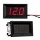 2 mini piros LED-es digitális voltmérő voltmérő panel 4.5-30 V BTSZUK