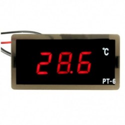 3X (RINGDER 12V autós PT-6 digitális hőmérő LED beágyazott hőmérsékletmérő Se L4T5