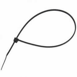 50x nylon önzáró hálózati kábel Zip Nyakkendők hevederek 3x250mm Blac S9A1
