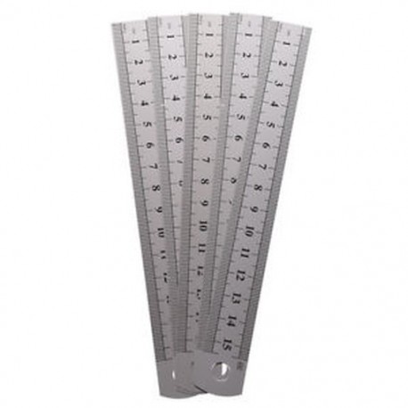 5 db kétoldalas oldaljelzésű, 15 cm-es 6 hüvelykes rozsdamentes acél egyenes vonalzó CT A1U6 I U3P4