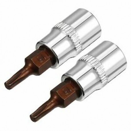 2 db 1/4 hüvelykes meghajtó T15 Torx bit aljzat, S2 acél A8W8