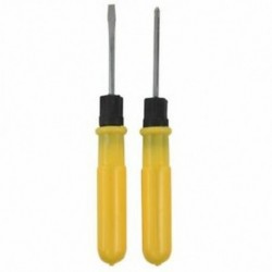 2X (2 db 3 mm-es mágneses csúcs műanyag markolatú, kétirányú horonycsavarhúzó S4H7)