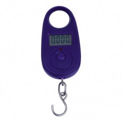 1X (25 kg-os hordozható mini elektronikus poggyász utazási mérleg horog lilaval K5D7)