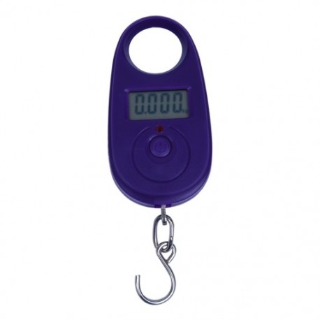 1X (25 kg-os hordozható mini elektronikus poggyász utazási mérleg horog lilaval K5D7)