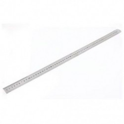 Rozsdamentes acél kétoldalas, egyenes szélességű vonalzó mérő 60 cm / 24 &quot , ezüst P7G4