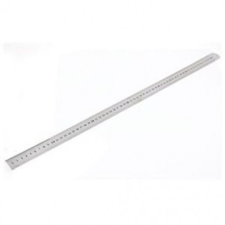 Rozsdamentes acél kétoldalas, egyenes szélességű vonalzó mérő 60 cm / 24 &quot , ezüst P7G4
