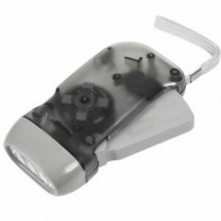 3 LED Dinamó felfújható zseblámpa zseblámpa fényes kézzel nyomja kemping szürke J6A5