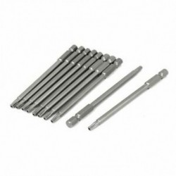 10db 100mm hosszú, 1/4 hüvelykes Hex Shank T20 Torx biztonsági csavarhúzó-csavar, S M4B7
