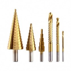 4X (3 db kúpos fúró   3 db fűrész fúróval 3–8 mm-es fogakkal a HSS   TitaniB6T1-ben