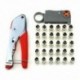 5X (Új multitool huzalcsíkoló szorítófogók Koaxiális kábel hidegprés C I9O2