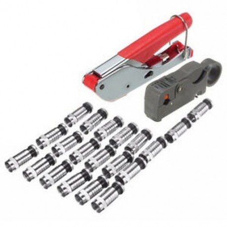 6X (22 db univerzális kompressziós szerszámkészlet Stripper F Bnc Rg6 csatlakozókábel P4L1