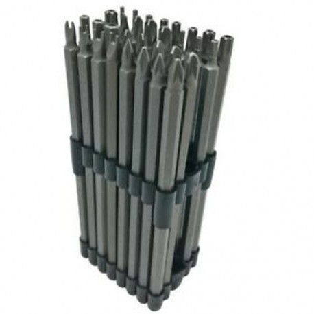 6X (32 darabos extra hosszú teljesítményű bitkészlet, 6 hüvelykes, 150 mm hosszú, 1/4 hüvelykes szárú szabotázs E4Q6