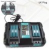 6X (dupla akkumulátortöltő Makita 14.4V 18V BL1830 Bl1430 DC18RC DC18RAďĽˆ V4V8 típushoz